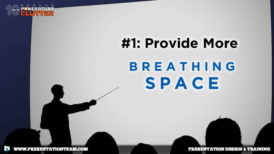 Fixing Busy PowerPoint: Simply provide more breathing space.
