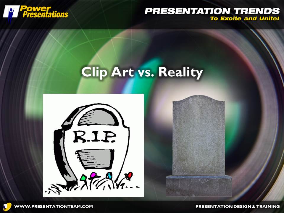 The collapse of clip art and rise of reality photos