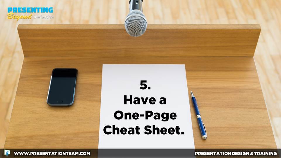 Have a One Page Cheat Sheet